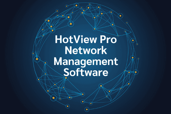 product name on an abstract blue and yellow background